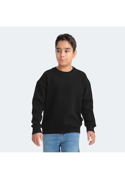 Slazenger LOGAN Çocuk  Siyah Sweatshirt