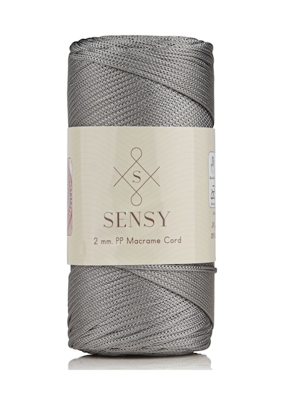 2 Mm - 200 Gr Polyester Makrome Ipi Gri 230 M Polyester Makrome Ip Supla Ip Ve Çanta Ipliği