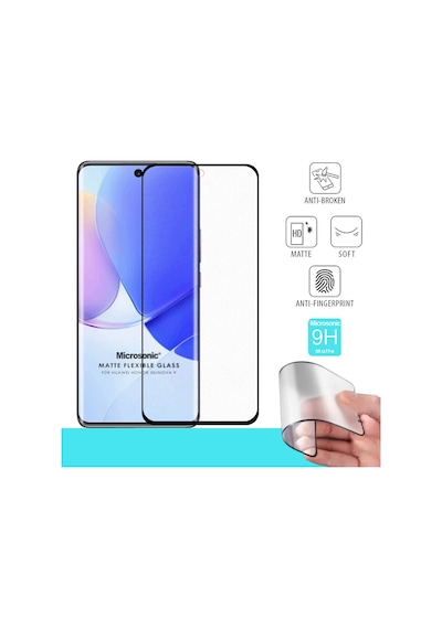 Microsonic Huawei Nova 9 Seramik Matte Flexible Ekran Koruyucu Siyah