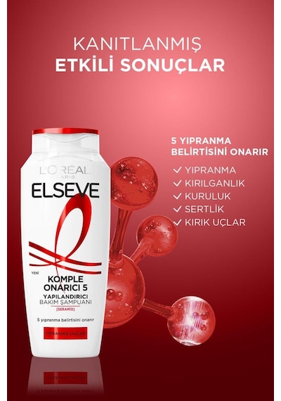 L'Oreal Paris Elseve Komple Onarıcı 5 Yapılandırıcı Bakım Şampuanı 3 x 300 ML