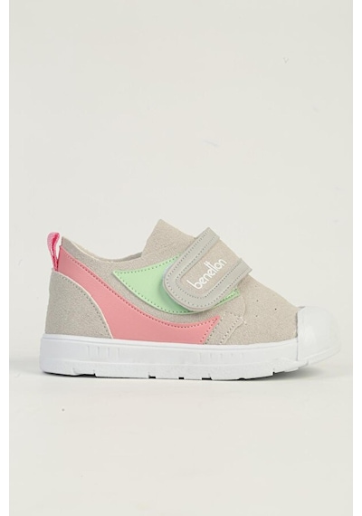 Benetton Bn-1403 Çocuk Sandalet Gri - Pembe