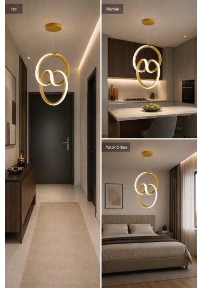 Evora Led Sarkıt Avize Beyaz Işık Eskitme
