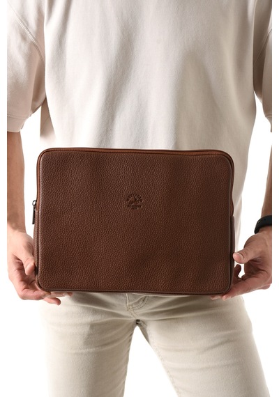 Westpolo Vegan Deri Unisex Laptop, Evrak Çantası - 6077 Taba