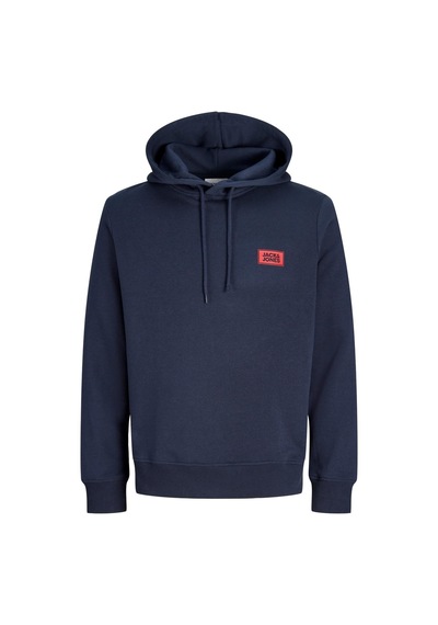 Jack & Jones Jjrush Erkek Kapüşonlu Sweatshirt Rahat Günlük Pamuklu Lacivert