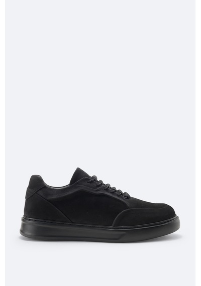 Avva Erkek Siyah %100 Deri Süet Dokulu Sneaker A62y8020