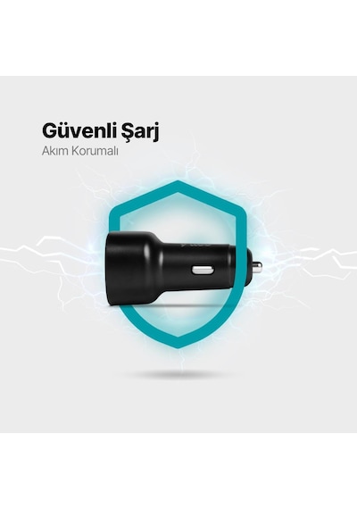 Ttec Süper Hızlı 83w 1xusb Ve 1x Pd Type-c Araç Şarj Cihazı, 12/24v Çakmaklık Girişli Akım Ve Isı Korumalı