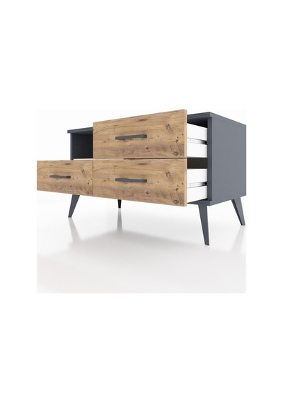 Hyperion Şifonyer Tek Raflı 3 Çekmeceli 88x44x48 Antrasit-aytaşı/çam Aytaşı/çam Hyperion Şifonyer Tek Raflı 3 Çekmeceli 88x44x48 Antrasit-aytaşı/çam Aytaşı/çam