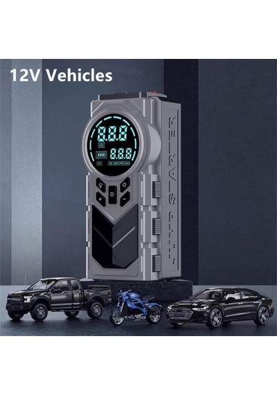 Tr Akü Takviye Cihazı Ve Dijital Hava Kompresörü - 8000mah Taşınabilir Lastik Şişirme Pompası, Akıllı Koruma