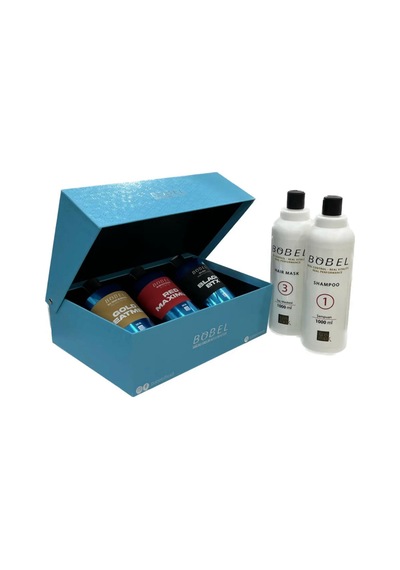Bobel Saç Maskesi + Şampuan + Keratin Bakım Seti 3 x 1 L