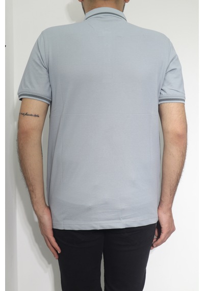 Santa Dmctekstil Erkek Düz Spor Kesim Rahat Kalıp Polo Yaka T-shirt Antrasit