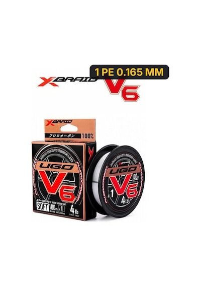 Ygk X060 F-ugo V6 Soft Fc 100m Fluorocarbon Misina 1 Pe 0.165 Mm