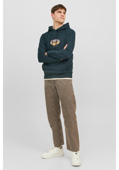 Jack & Jones Jack&jones Kapüşonlu Standart Kalıp Yeşil Erkek Sweatshirt 12242197 001