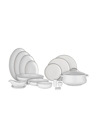 Evaliza Hanedan Yemek Takımı 101 Parça Shiny Platin
