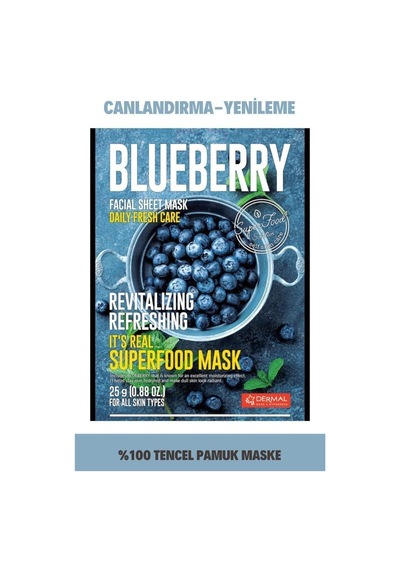 Yenileyici Ve Canlandırıcı Tüm Cilt Tipleri İçin Yaban Mersini Maskesi 25 Gr