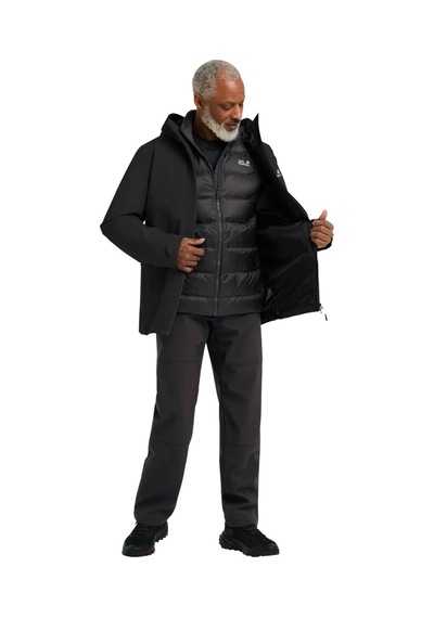 Jack Wolfskın Jack Wolfskin Icecape 3in1 Do Rds Erkek Siyah Outdoor Ceketi 6000