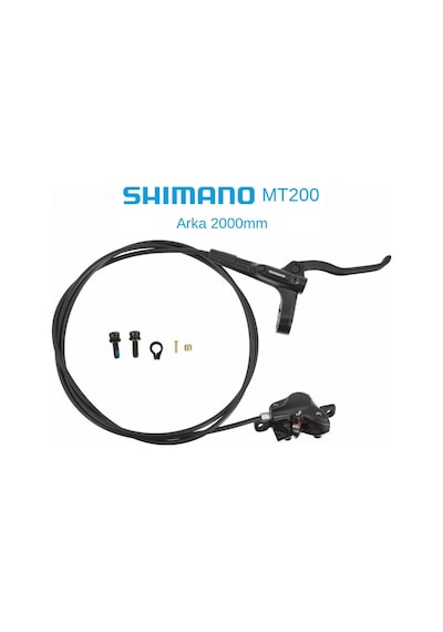 Shimano Bl-mt200+br-mt200 2000mm Kutusuz Arka Hidrolik Disk Fren Seti Siyah