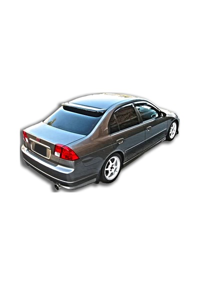 Honda Civic 2001-2006 Parlak Siyah Cam Üstü Spoiler Plastik Boyalı