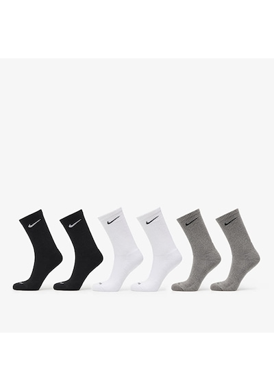 Nike Everyday Plus Pamuklu Unisex Siyah Gri Beyaz 6 Çift Çorap