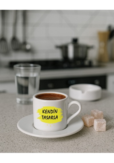 Kendin Tasarla Bardak - Kişiye Özel Bardak Satıya Sor 2 Türk Kahvesi Fincanı