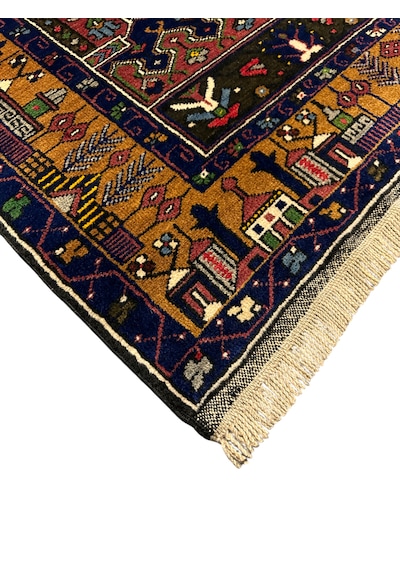 El Dokuma Yahyalı Büyük Mihraplı 115x210 Antika Kök Boya Halı Teşhir Ürün