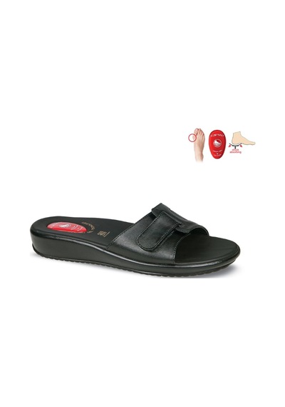 Ceyo 9200-12 Jelli Hallux-valgus Kemik Çıkıntısı Destekli Siyah Kadın Terlik