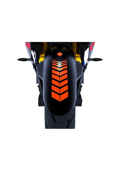 2 Adet Sport Motosiklet Çamurluk Alev Turuncusu Kask Sticker Çınar Extreme