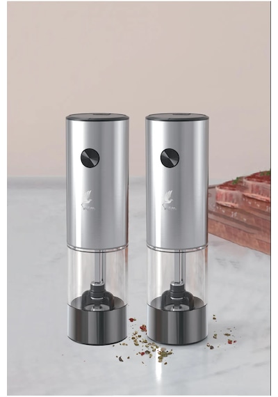 Recoletta 2'li Pilli Baharat Öğütücü Siyah Standsız