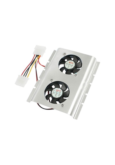 Masa Üstü Bilgisayarlar İçin3,5" Hdd Sabit Disk Soğutucu Çift Fanlı Gümüş