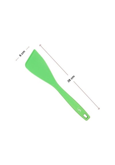 Lurch - Platin Silikon Spatula 28 Cm Yeşil - Yanmaz, Yapışmaz, Bükülmez, Çizmez, Tat Ve Koku Bırakmaz - 240084 Renk