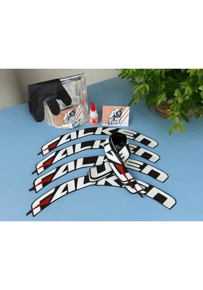 Falken Motorsiklet Ve Otomobil Araç Lastik Yazısı 2.5 Cm 8 Adet Yapıştırıcı Arma Sticker