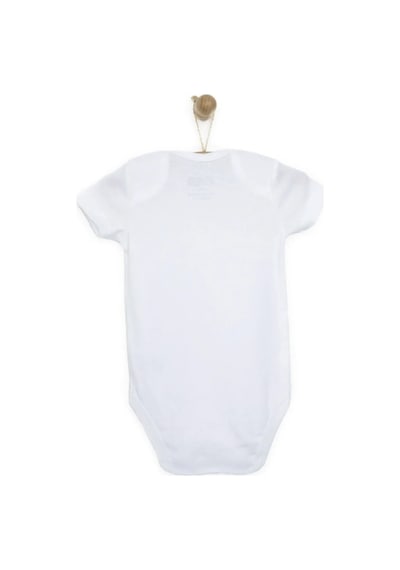 Mixibaby Mixi Baby %100 Pamuklu Çıtçıtlı Kısa Kol Bebek Body 3'lü Set Unisex Beyaz