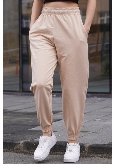 Madmext Bej Comfort Fit Basic Eşofman Altı Mg1635-bej Bej