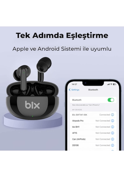 Bix Soundcraft X1 ENC ANC Bluetooth 5.2 Kulak İçi Kulaklık