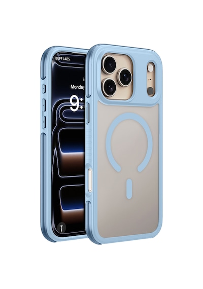 Buff Apple iPhone Uyumlu 18 Pro /17 Pro Magsafe Air Bumper Kılıf Light Blue Açık Mavi