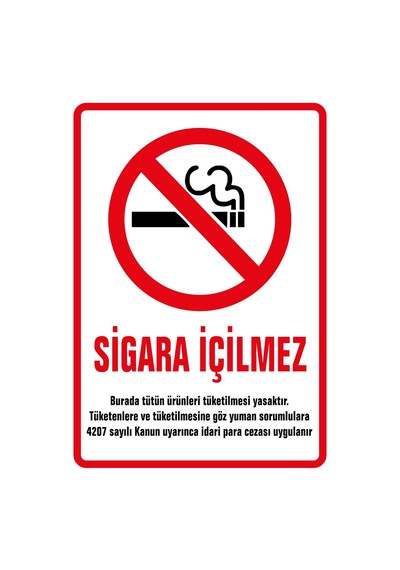 Sigara İçilmez Uyarı Levha 225433