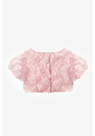 Le Mabelle Gülkurusu Kısa Kollu Gül Aplike Detaylı Kız Çocuk Crop Bluz - Millie Gülkurusu Le Mabelle Gülkurusu Kısa Kollu Gül Aplike Detaylı Kız Çocuk Crop Bluz - Millie Gülkurusu