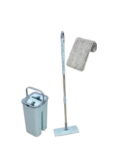 Pazarız Tablet Magic Flat Mop Yer Duvar Silme Microfiber Paspas Temizlik Seti + 5 Adet Bez