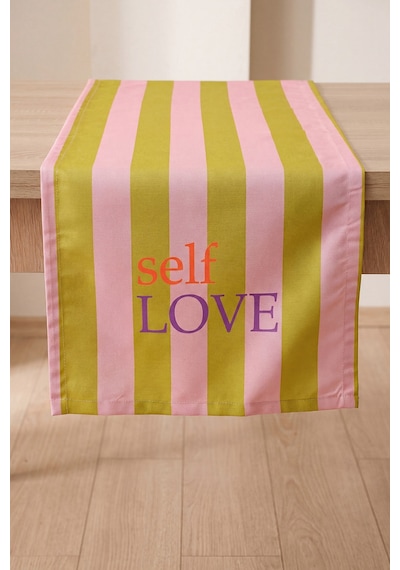 Self Love Baskılı Runner 40x140 Cm Çok Renkli