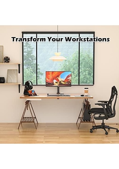 13-32 İnç Yüksekliği Ayarlanabilir Tekli Monitör Kolu, 10 Kg'a Kadar, Vesa 75x75/100x100