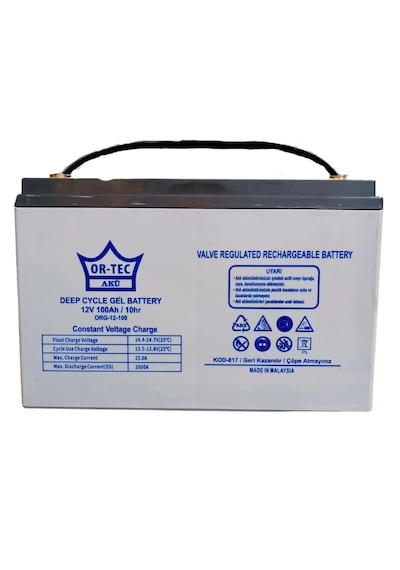Ortec 12v 100ah Solar Sistem Jel Akü