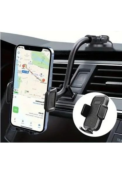 Xpl370 Araç Telefon Tutucu Süper Vakum Uzun Ve Elastik Yapı İle Tamamen Özgür Hareket İmkanı Verir Destek Kolu Bulunur Gerçekten En İyisi