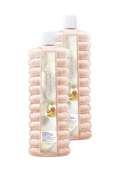 Avon Simply Luxurious Beyaz Şeftali Ve Vanilya Orkide Kokulu Banyo Köpüğü 2 x 1 L