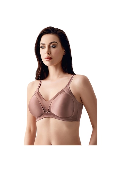 New Bra Newbra Lingerie 35-2303 Kadın D Cup Toparlayıcı Balensiz Min. Sutyen Vizon