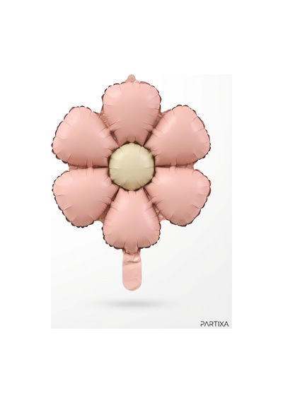 Mat Pudra Pembe Papatya Retro Folyo Balon Doğum Günü Baby Shower Bahar Temalı Konsept Parti Süsleme Vintage Dekorasyon Balonu Çok Renkli