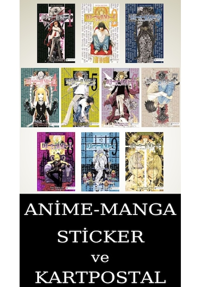 Death Note 1-10 Eksiksiz Manga Seti 10 Kitap / Ölüm Defteri / Anime-manga Sticker Ve Kartpostal