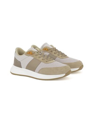 Ziya, Erkek Hakiki Deri Sneaker 14150z0001 Bej Bej