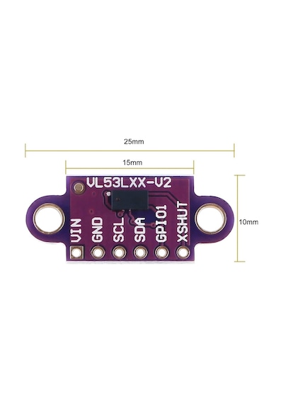 Vl53L0Xv2 Lazer Mesafe Sensör Modülü 30Mm 2Metre Iıc I2C 940Nm
