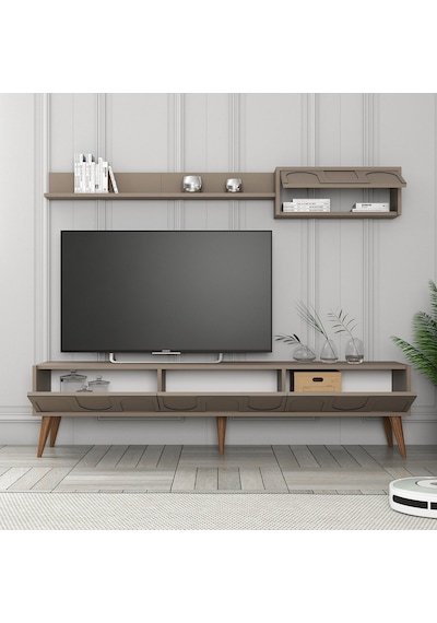 Variant Lyon Duvar Raflı Tv Ünitesi - Atlas / Ceviz
