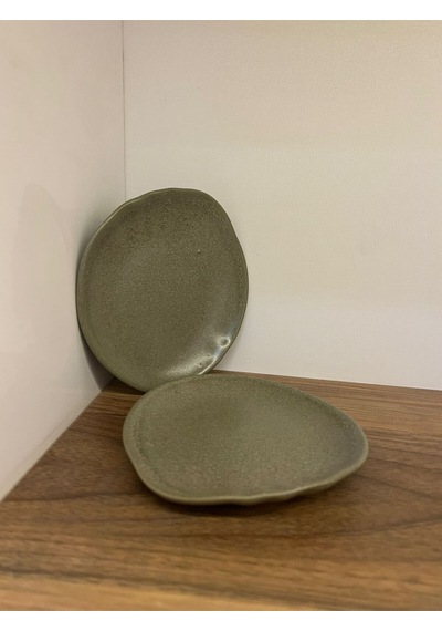 2'li Adelfa Tone Oval Tabak 15 Cm Servis-sunum-kahvaltı-peynir-şarküteri Çok Amaçlı Gourmet Tabak Çok Renkli