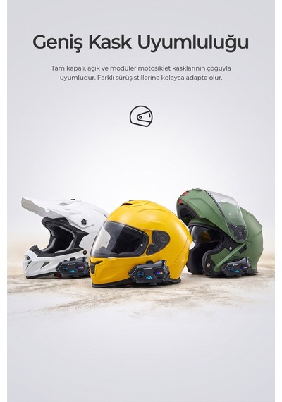 Spark Bluetooth 5.4v Kask Kulaklık Su Geçirmez Intercom